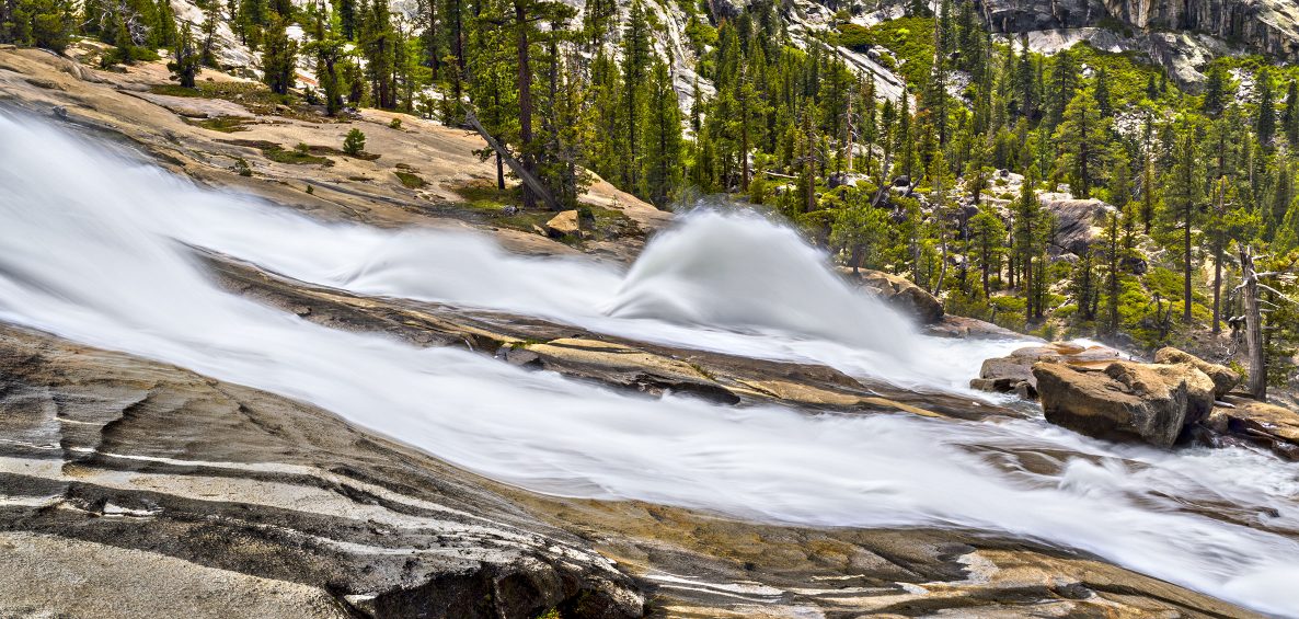 Water Wheel Falls in Tuolumne Meadows, Yosemite National Park
